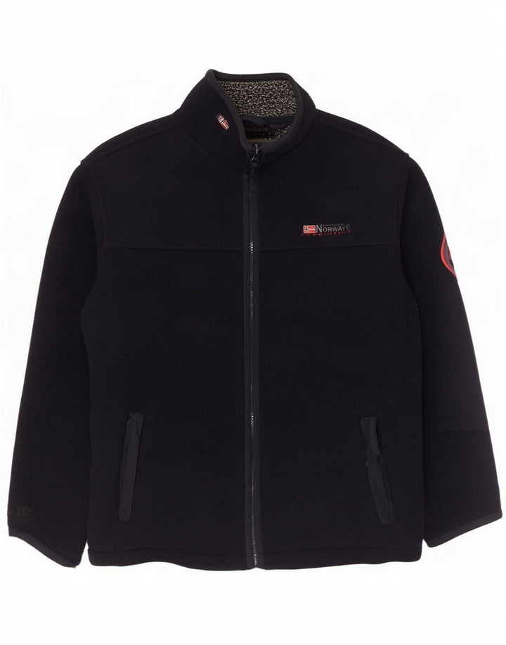 Geographical Norway Mens Fleece Jacket UK 41 Large Navy Blue Polyester