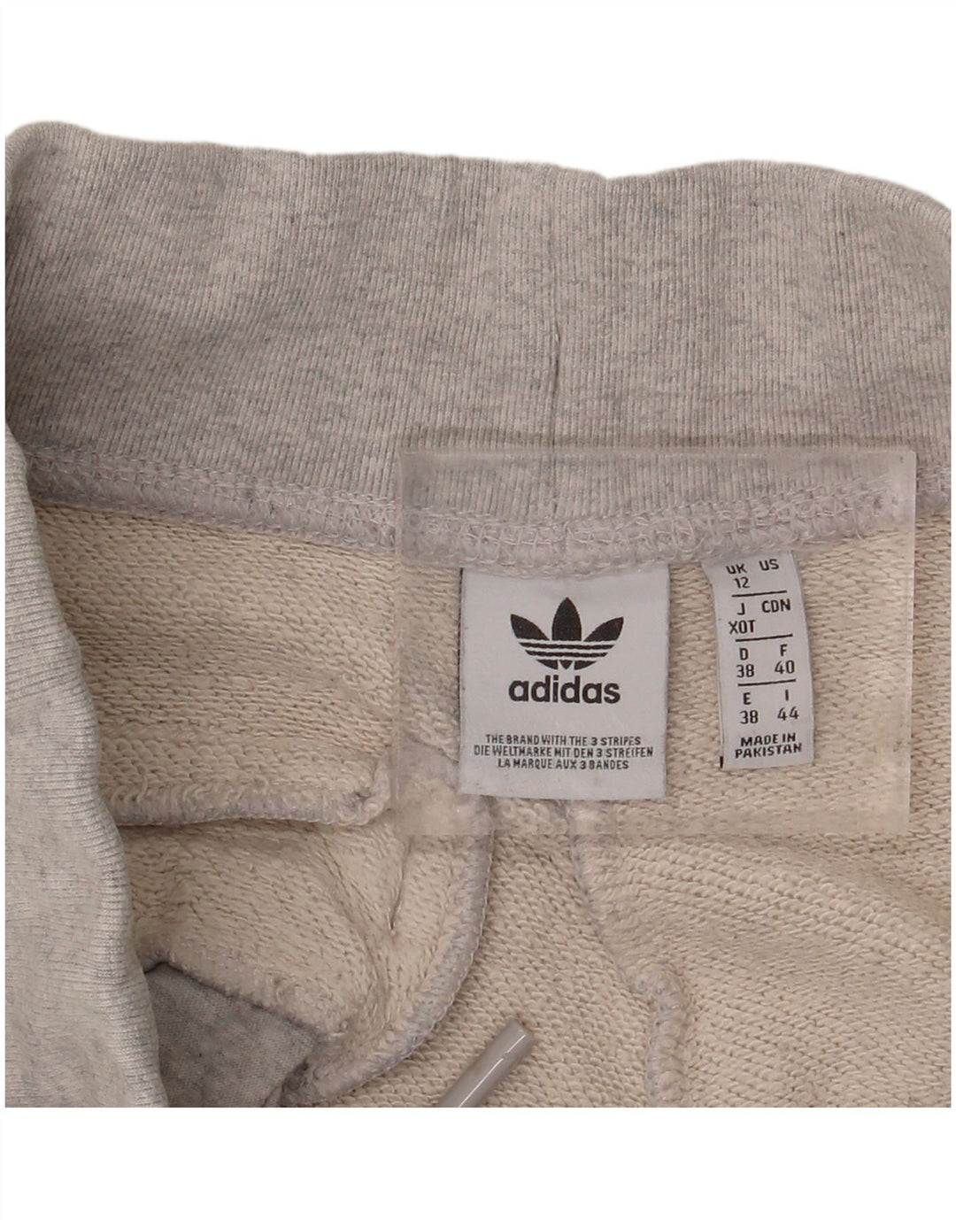 ADIDAS Womens Graphic Tracksuit Trousers Joggers UK 12 Medium Grey