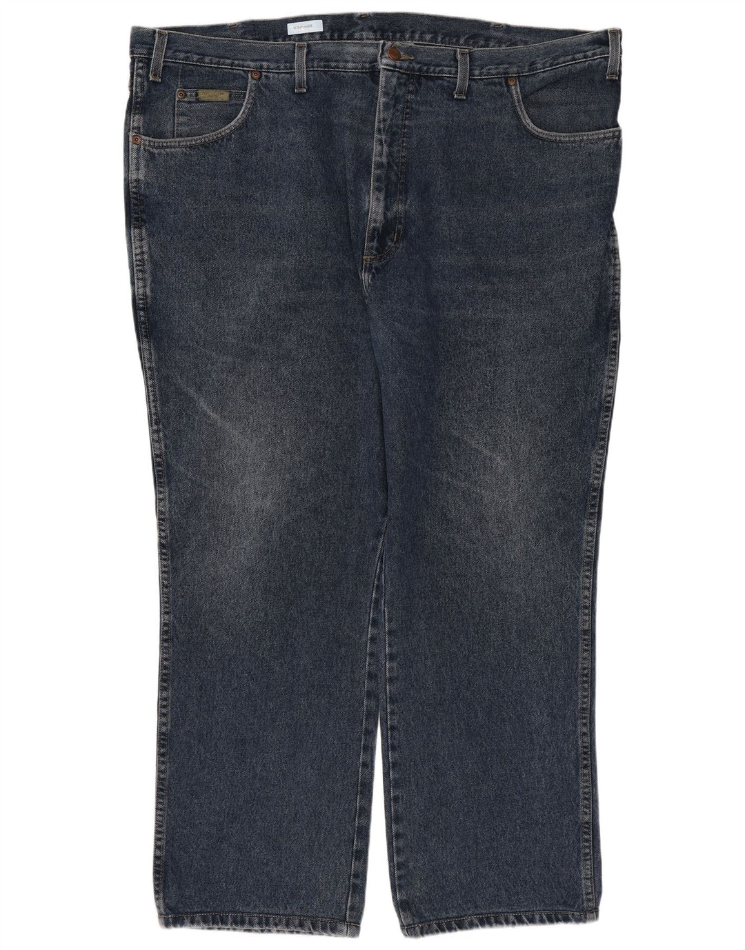 Wrangler Mens Texas Straight Jeans W44 L28 Navy Blue Cotton