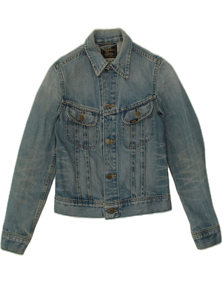 LEE Womens Crop Denim Jacket UK 8 Small Blue Cotton Vintage Lee and Second-Hand Lee from Messina Hembry 