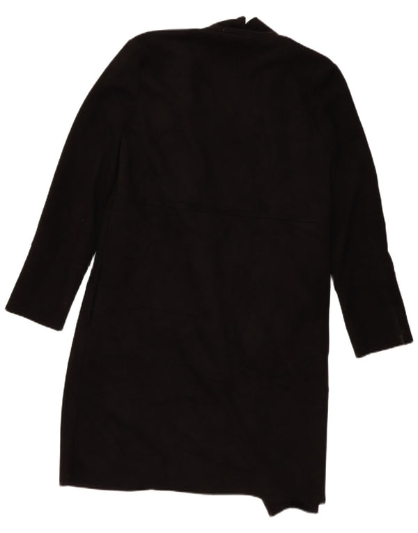 Zara Womens Open Overcoat UK 16 Large Black