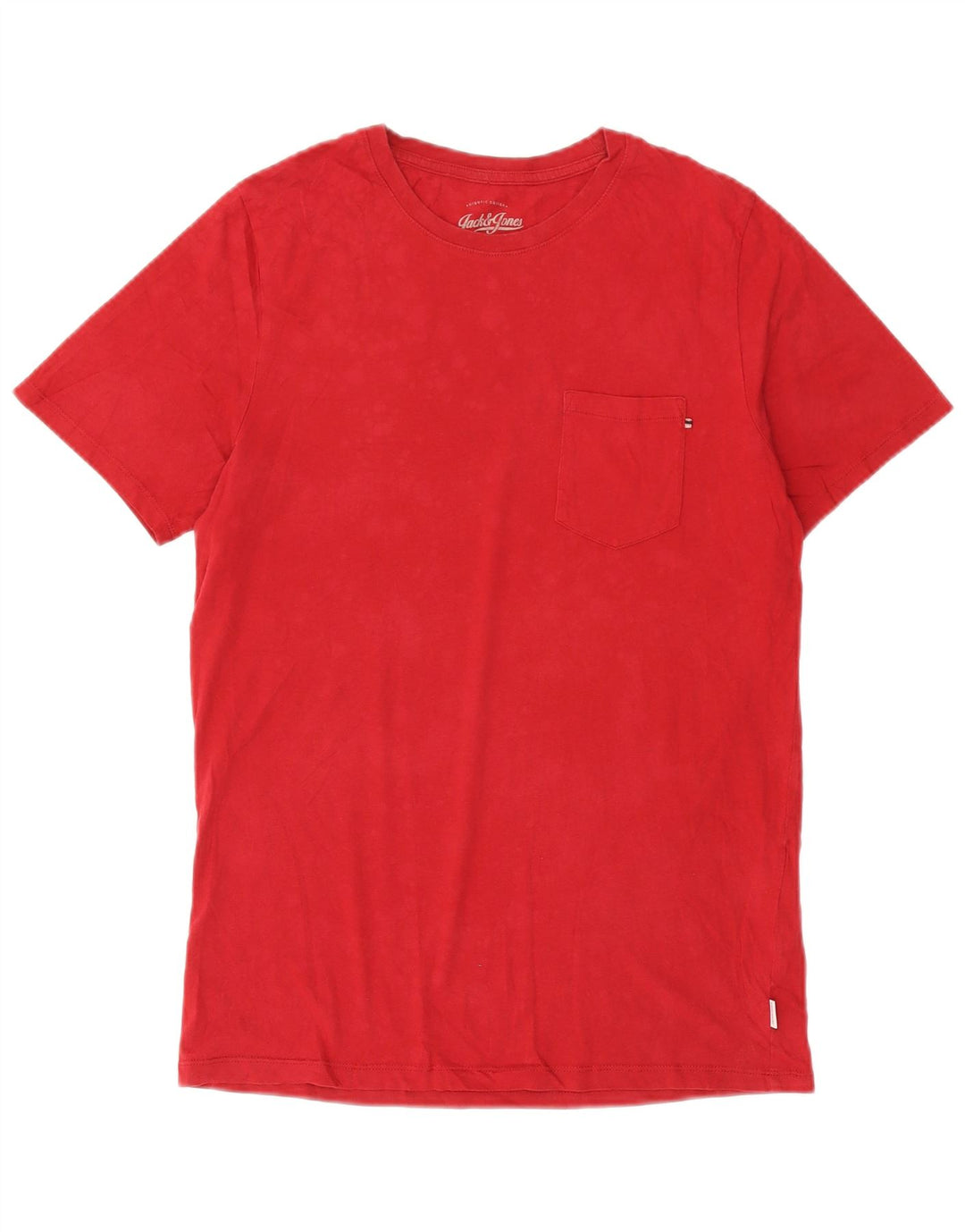 Jack & Jones Mens Slim Fit T-Shirt Top Medium Red Cotton