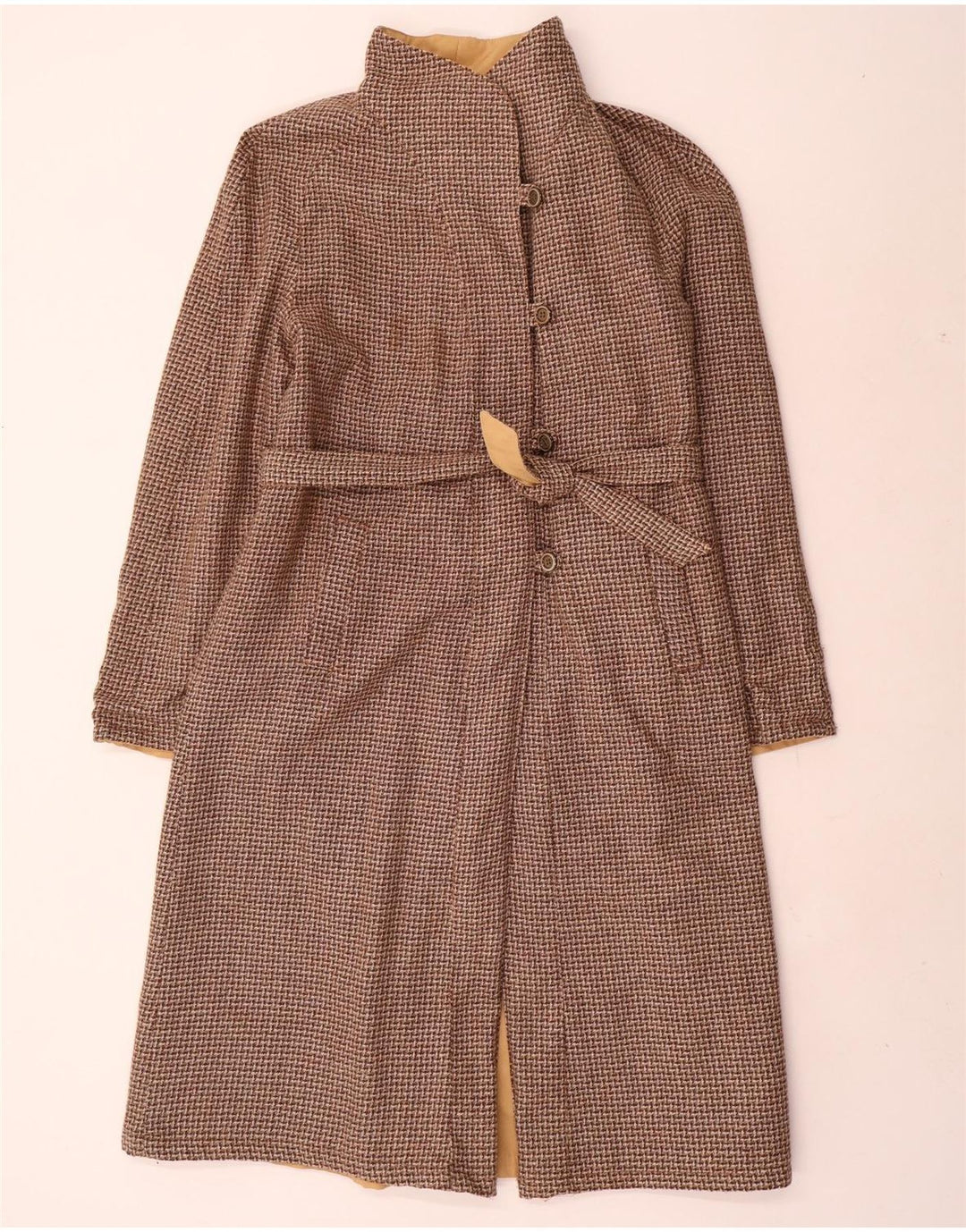 Vintage Womens Reversible Overcoat IT 42 Medium Beige