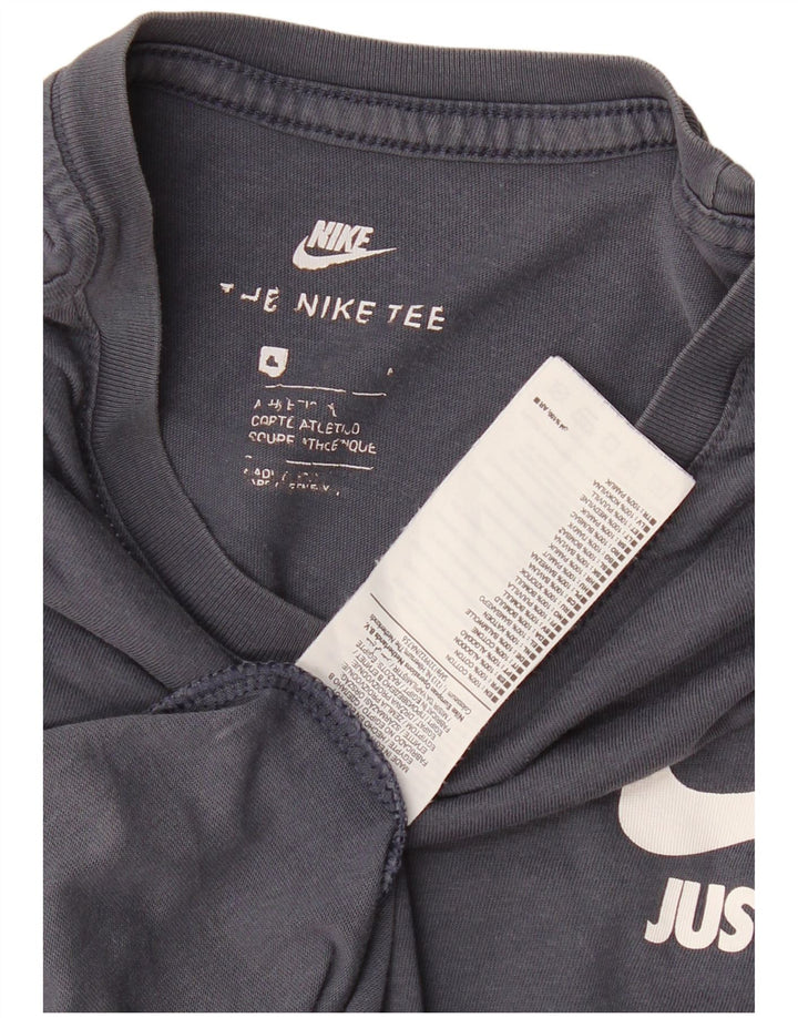 Nike Mens Graphic T-Shirt Top Large Navy Blue Cotton