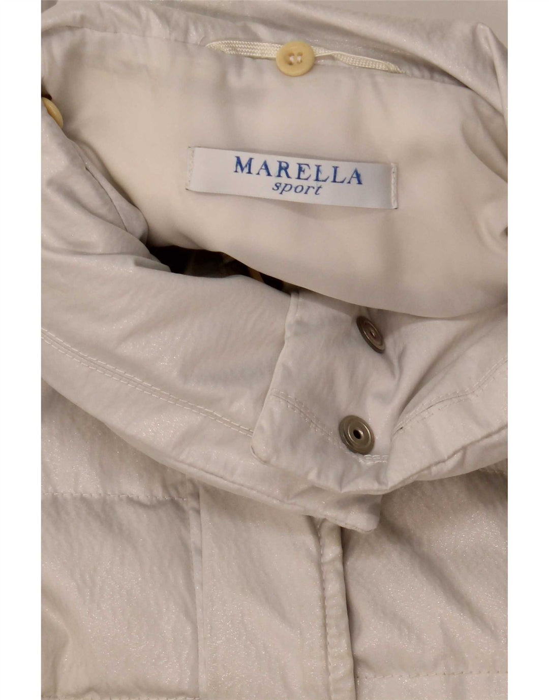 Marella Womens Padded Coat UK 12 Medium White Polyester