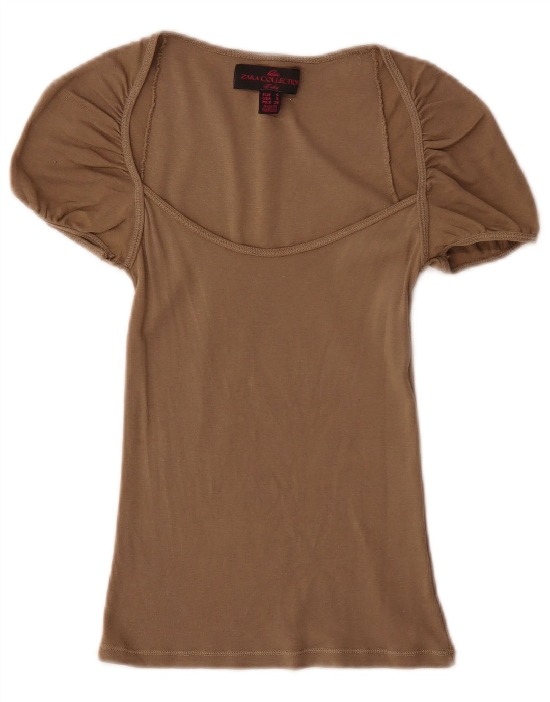 Zara Womens Blouse Top UK 8 Small Grey