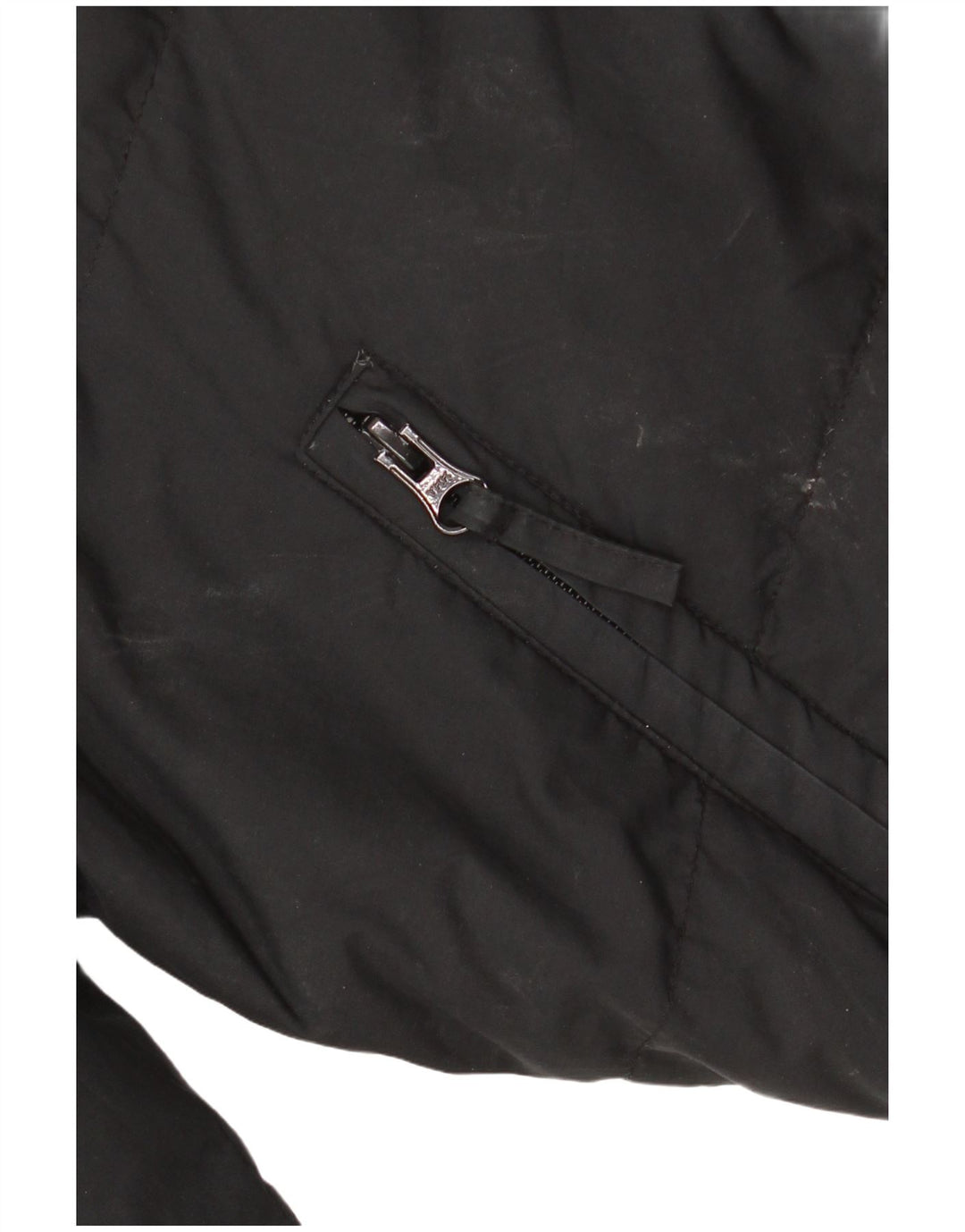 ADIDAS Womens Oversized Hooded Padded Jacket UK 10 Small  Black Polyester