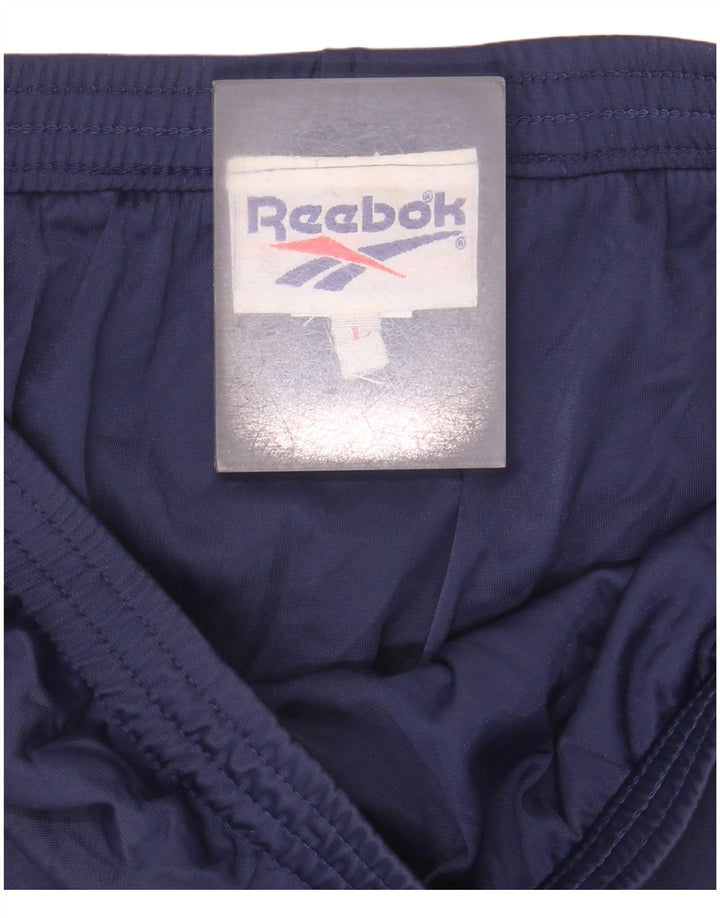 Reebok Womens Sport Shorts UK 14 Large Navy Blue Polyamide