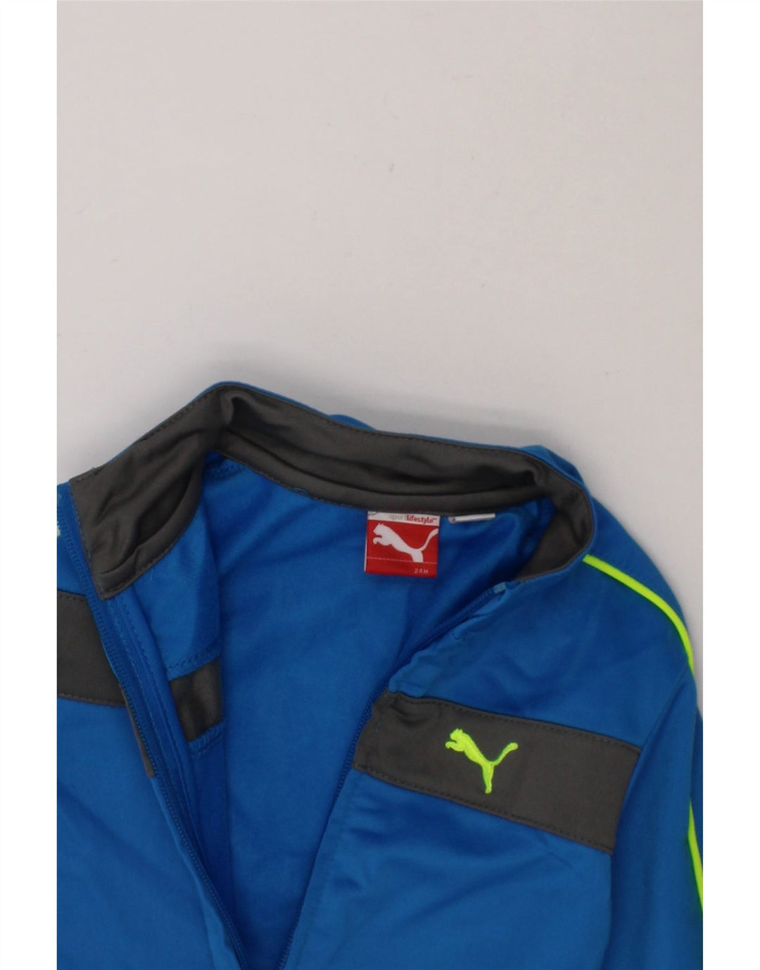 PUMA Baby Boys Tracksuit Top Jacket 18-24 Months Blue Colourblock Vintage Puma and Second-Hand Puma from Messina Hembry 