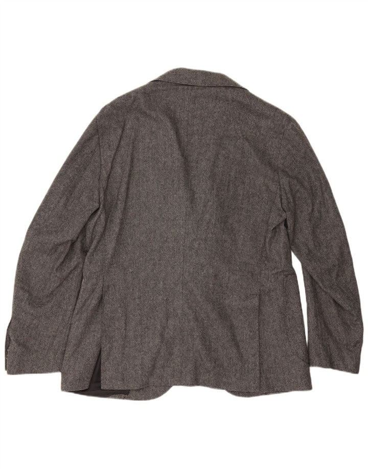 Carlo Barbera Mens 2 Button Blazer Jacket IT 50 Large Grey Herringbone