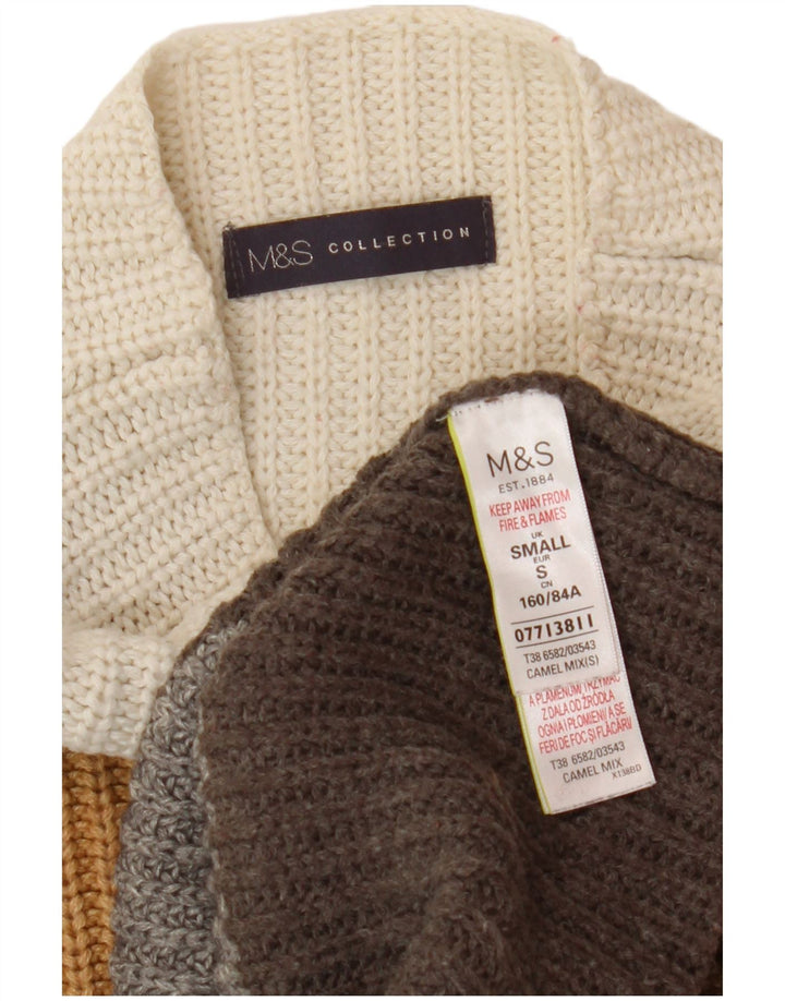 Marks & Spencer Womens Turtle Neck Jumper Sweater UK 10 Small Multicoloured