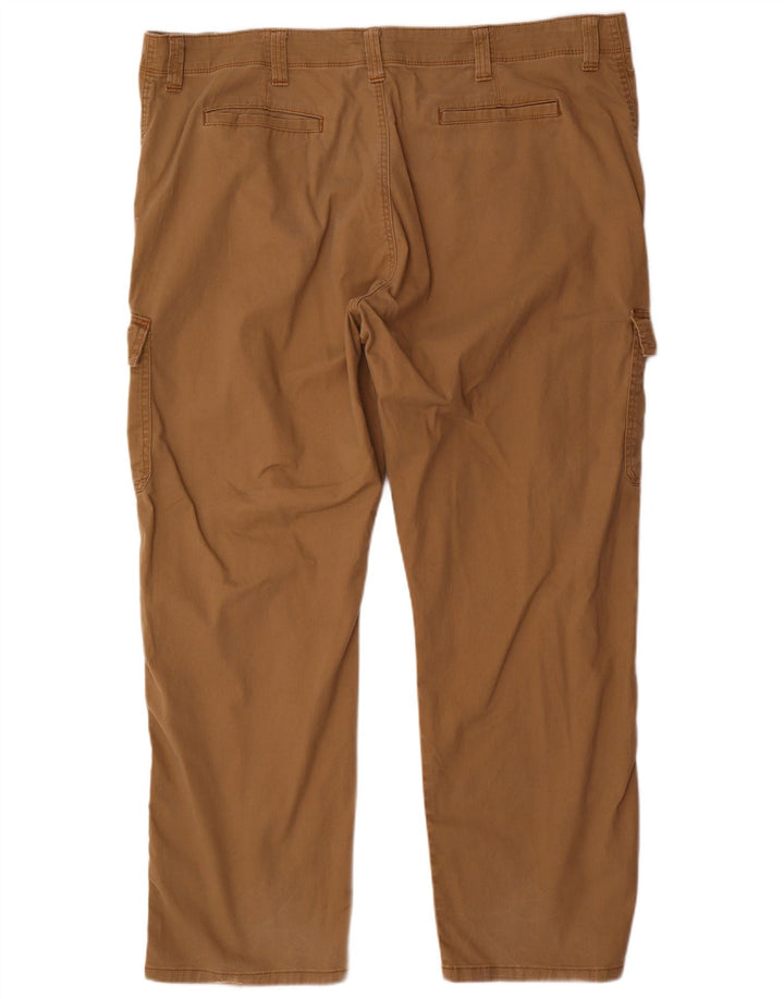 Wrangler Mens Straight Cargo Trousers W44 L32 Brown Cotton