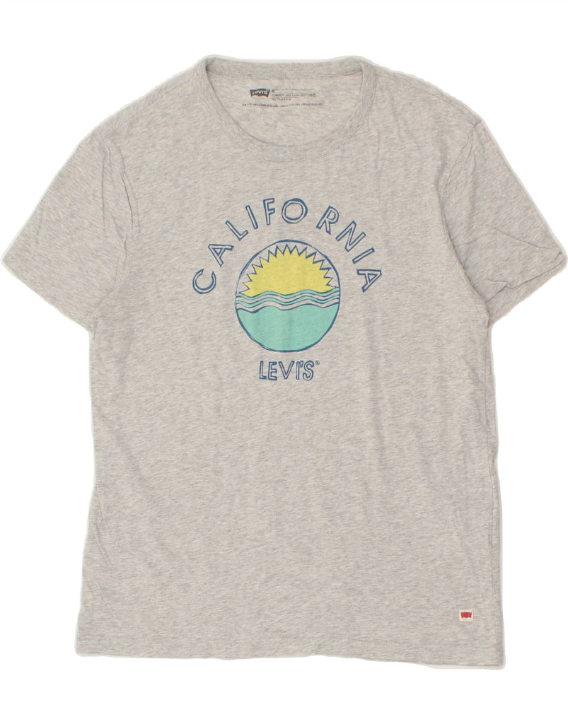 LEVI'S Womens California Graphic T-Shirt Top UK 14 Medium Grey Cotton | Vintage Levi's | Thrift | Second-Hand Levi's | Used Clothing | Messina Hembry 