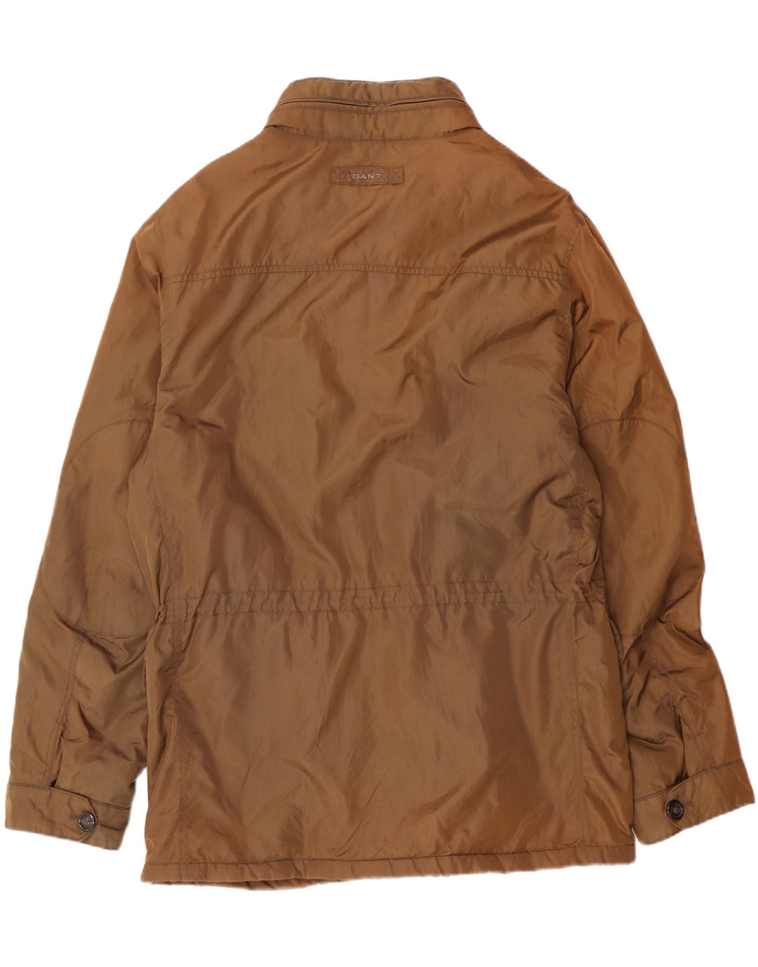 GANT Mens Hooded Utility Jacket UK 42 XL Brown Nylon Classic