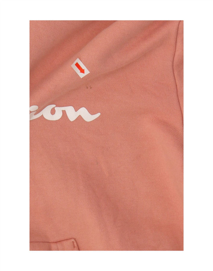 Champion Womens Graphic Hoodie Jumper UK 10 Small Orange