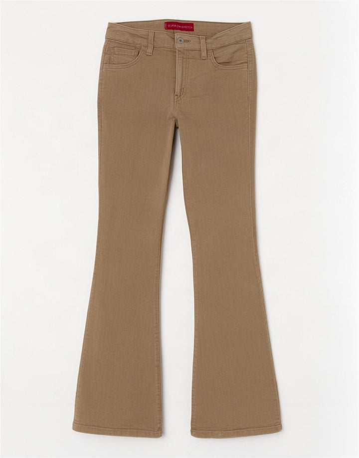 Levi's Womens Stretch Flare Corduroy Trousers US 5 Medium W30 L30 Beige