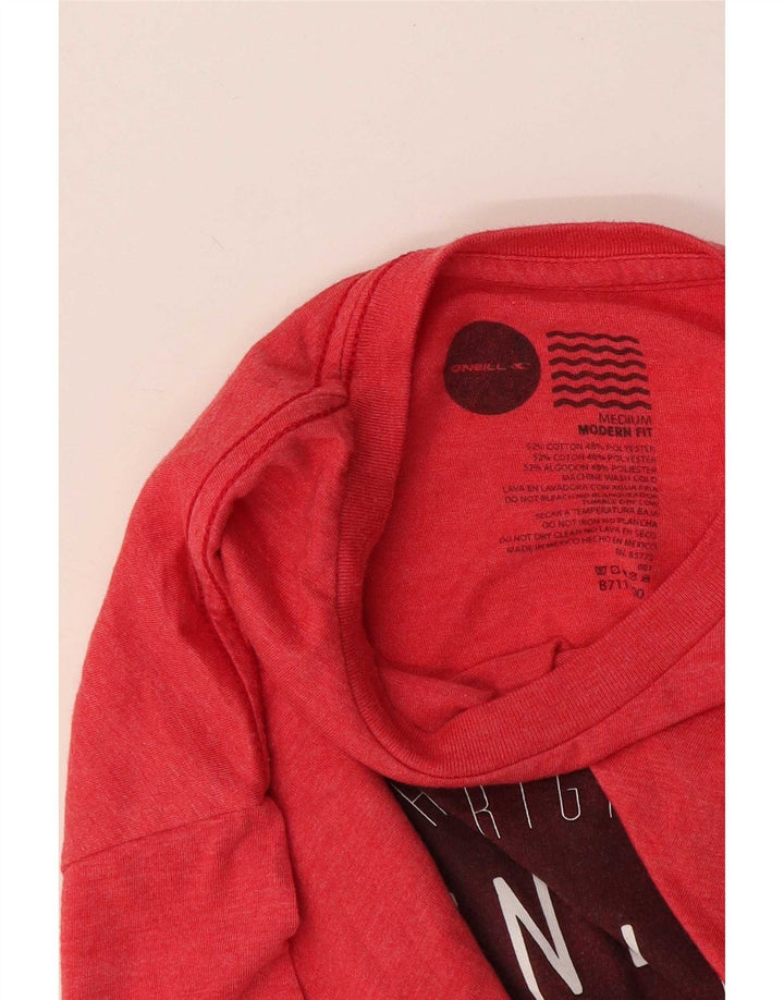 O'Neill Mens Modern Fit Graphic T-Shirt Top Medium Red Cotton