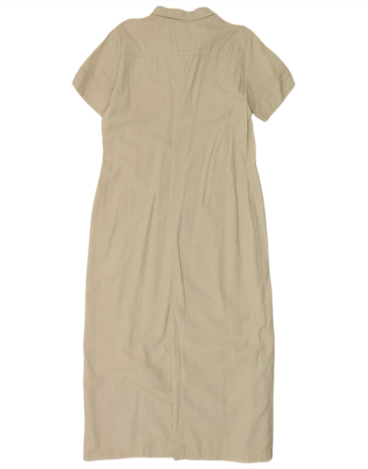 Astrolabio Womens Maxi Dress IT 48 XL Beige Cotton