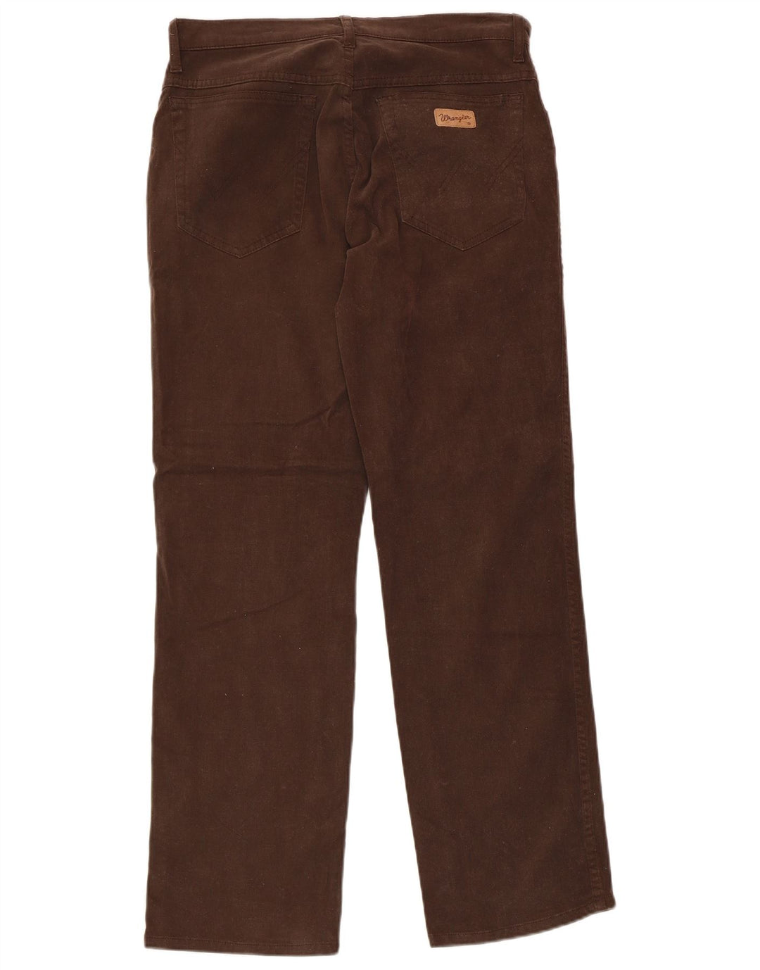 WRANGLER Mens Straight Casual Trousers W32 L30 Brown Cotton