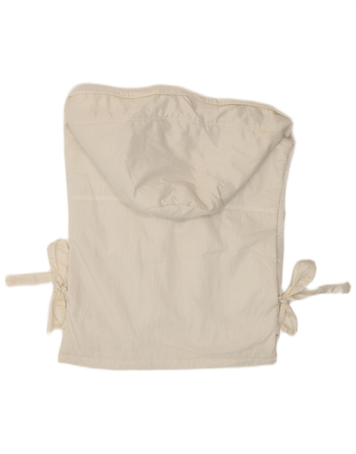 Zara Womens Crop Hooded Gilet UK 10 Small White