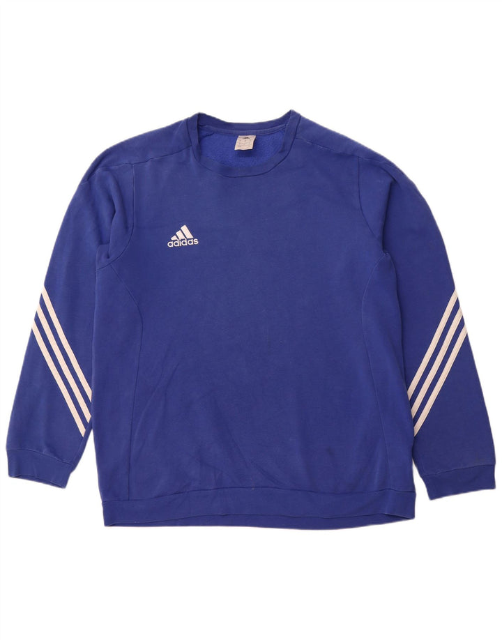 ADIDAS Mens Sweatshirt Jumper XL Blue Cotton