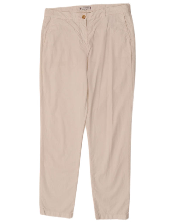 Tommy Hilfiger Womens Straight Chino Trousers UK 12 Medium W32 L29 White