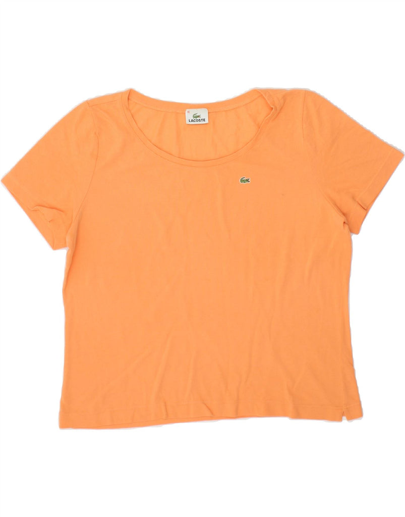 LACOSTE Womens Crop T-Shirt Top Size 46 XL Orange Cotton Vintage Lacoste and Second-Hand Lacoste from Messina Hembry 