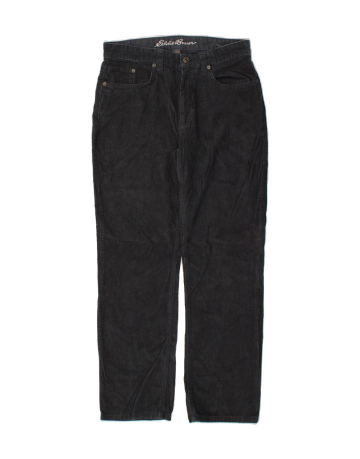EDDIE BAUER Womens Straight Corduroy Trousers W30 L27 Grey Cotton Vintage Eddie Bauer and Second-Hand Eddie Bauer from Messina Hembry 