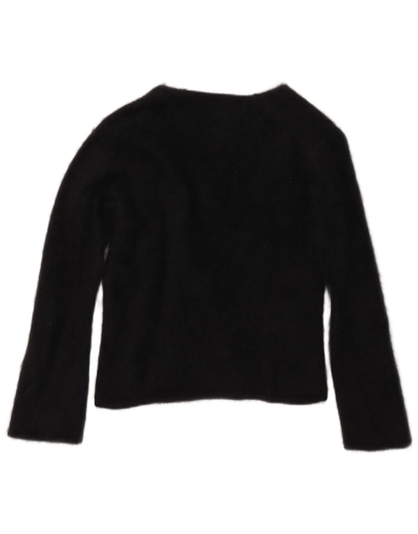 Monsoon Womens Jumper Sweater UK 12 Medium Black Angora