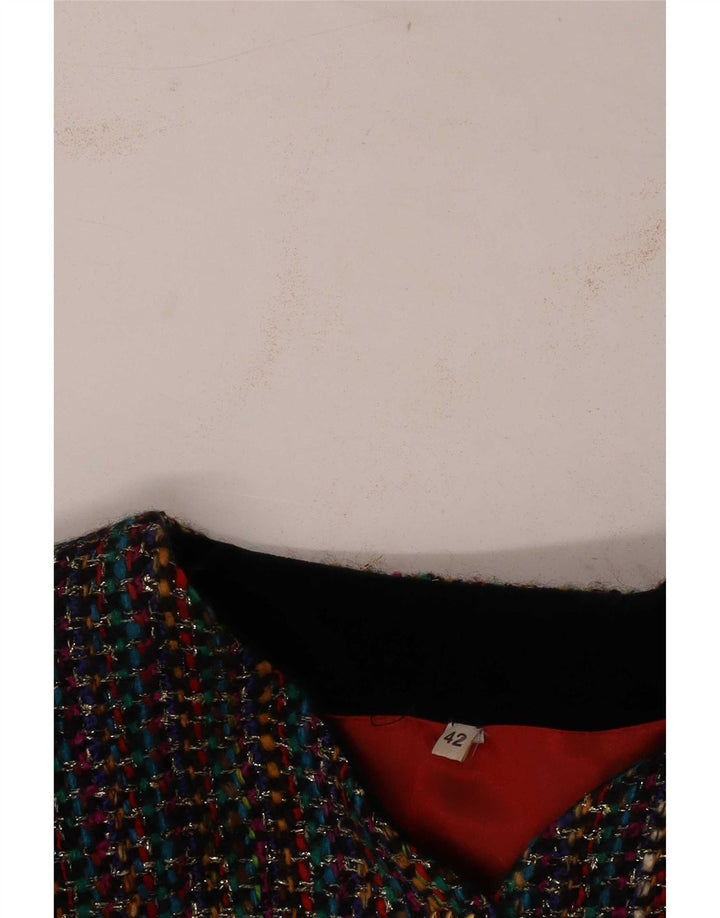 Vintage Womens 3 Button Blazer Jacket IT 42 Medium Multicoloured Striped