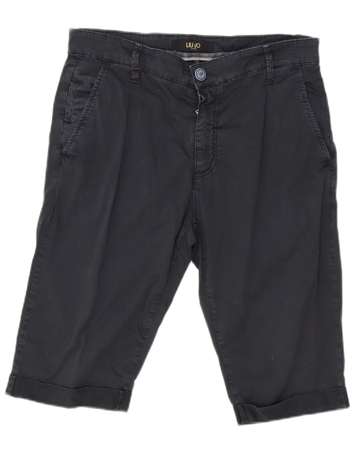 Liu Jo Mens Bermuda Shorts IT 48 Medium W32  Navy Blue Cotton