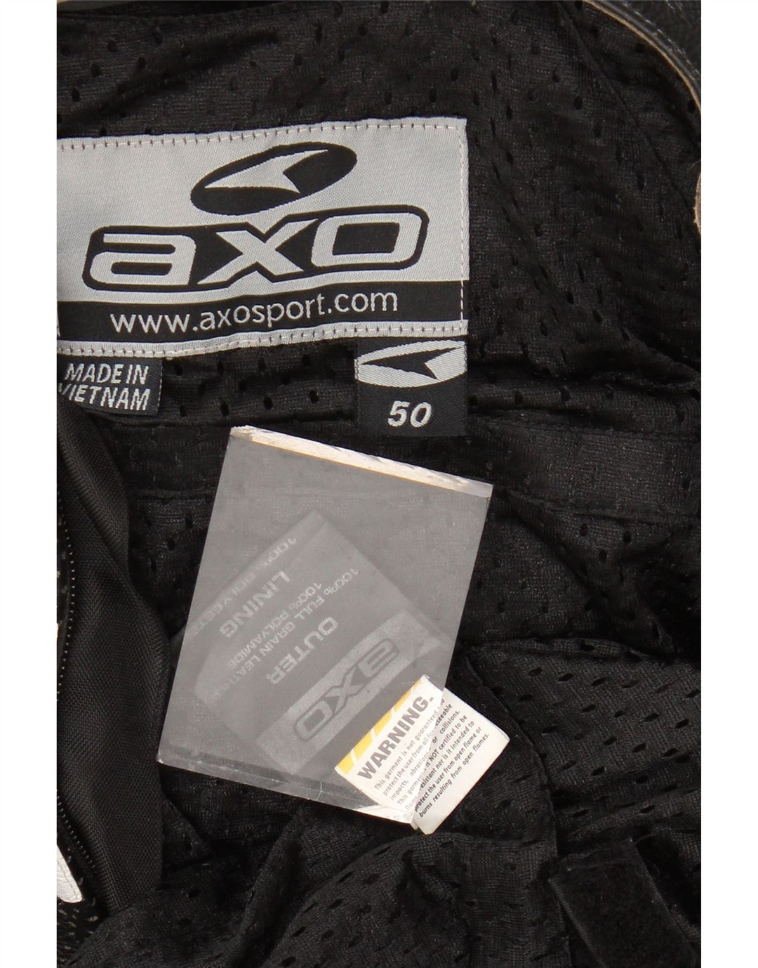 AXO Boys Graphic Jumpsuit 10-11 Years Black Colourblock Leather Motorcycle