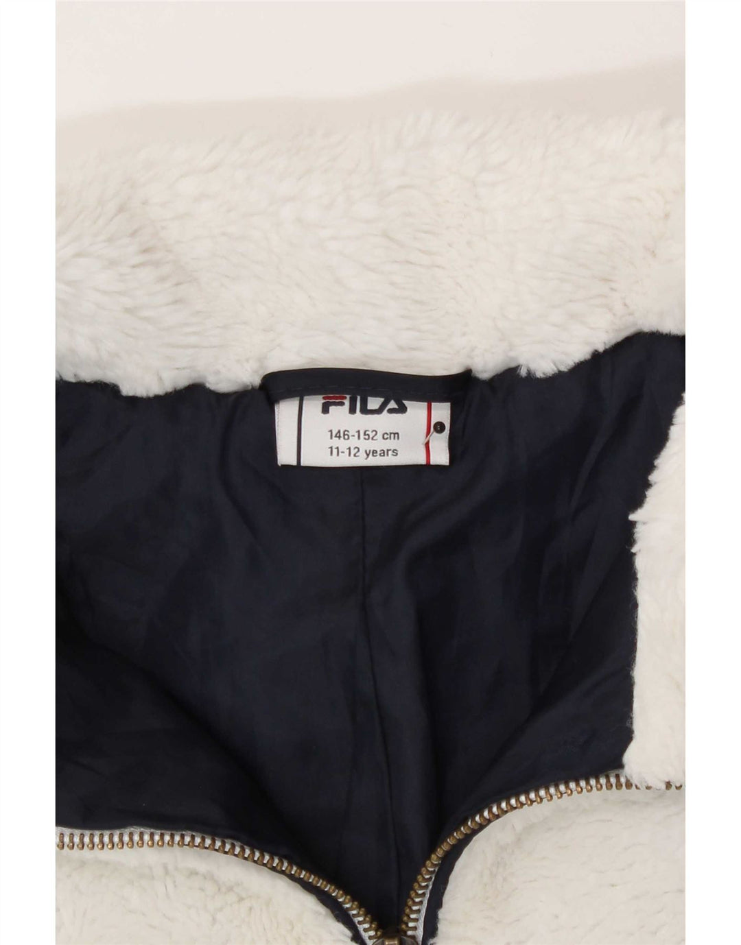 Fila Girls Crop Graphic Fleece Jacket 11-12 Years White