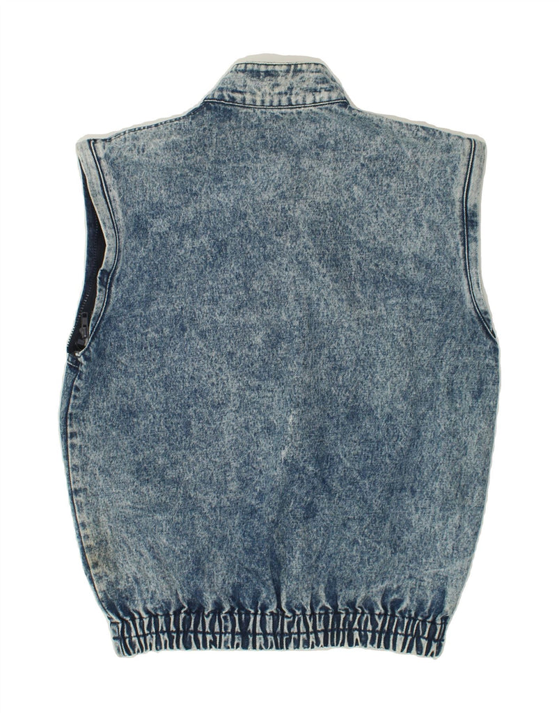 VINTAGE Mens Denim Gilet UK 38 Medium Blue | Vintage Vintage | Thrift | Second-Hand Vintage | Used Clothing | Messina Hembry 