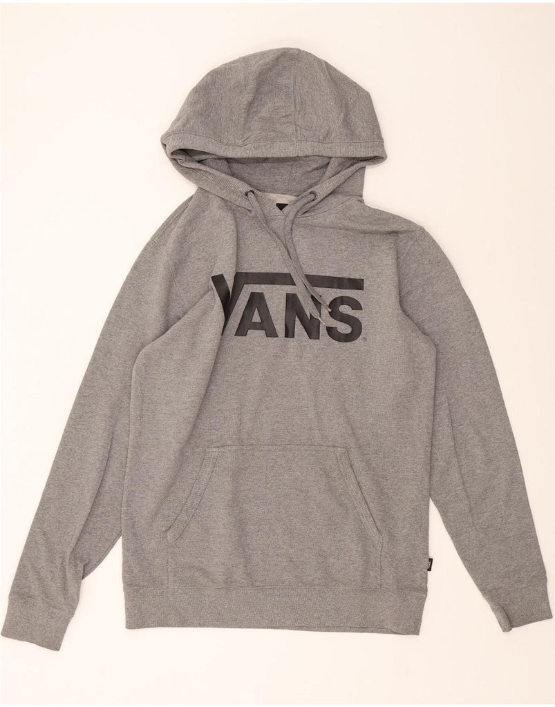 VANS Mens Graphic Hoodie Jumper Small Grey Cotton Vintage Vans and Second-Hand Vans from Messina Hembry 