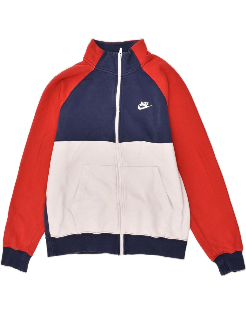 NIKE Mens Tracksuit Top Jacket Medium Multicoloured Colourblock Polyester | Vintage Nike | Thrift | Second-Hand Nike | Used Clothing | Messina Hembry 