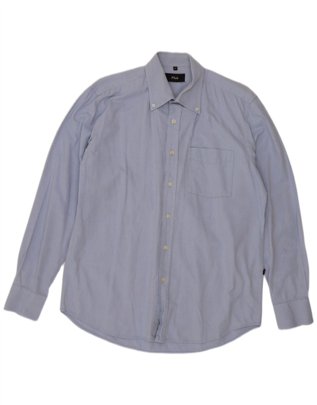 Fila Mens Shirt Size 41 Large Blue Cotton