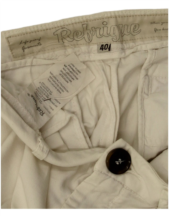 Refrigue Womens Chino Shorts EU 40 Medium W30 Beige Cotton