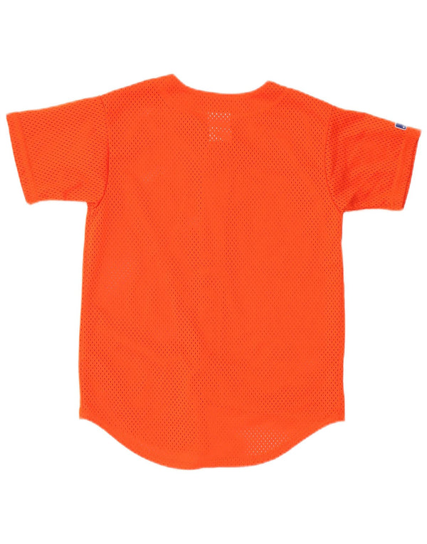 Majestic Boys Mets Graphic Jersey Top 13-14 Years Medium Orange Polyester