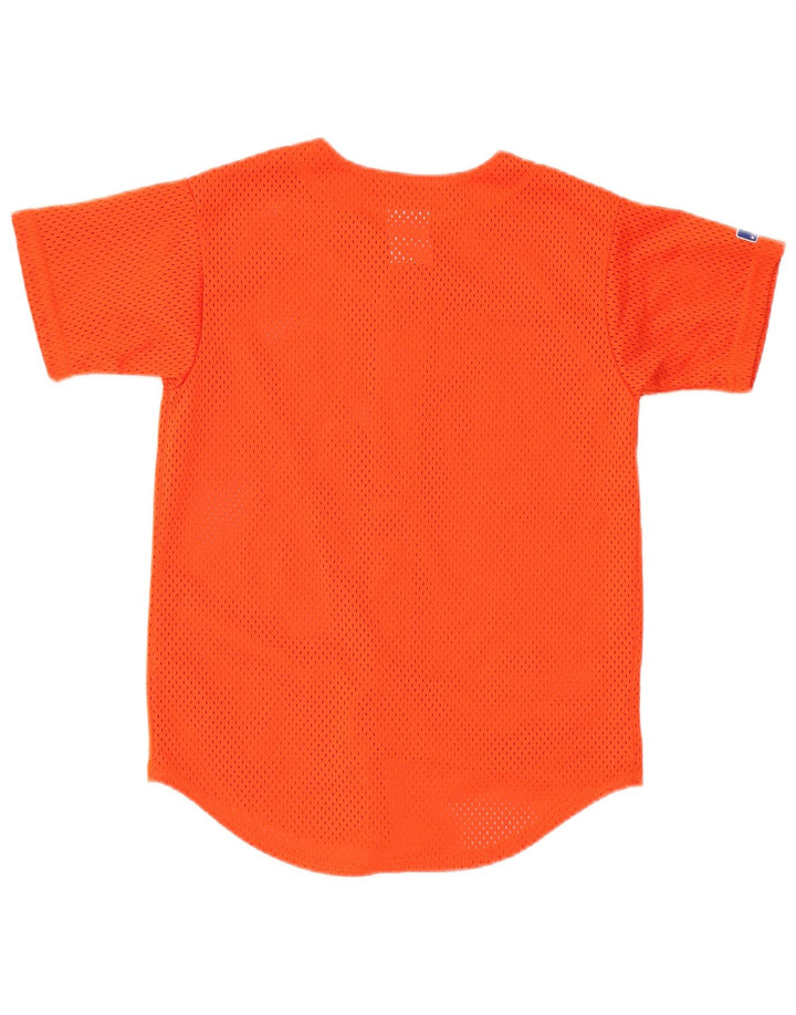 Majestic Boys Mets Graphic Jersey Top 13-14 Years Medium Orange Polyester