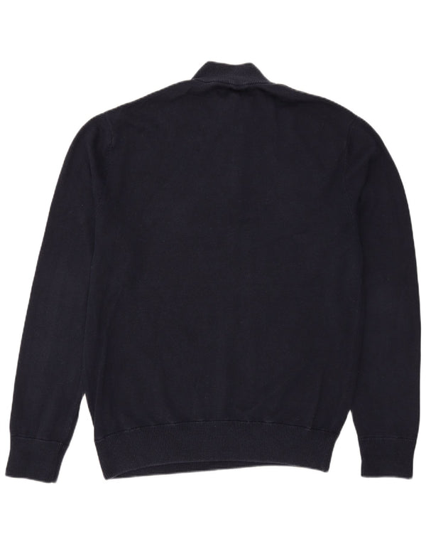 Jack Wills Mens Zip Neck Jumper Sweater XL Navy Blue Cotton