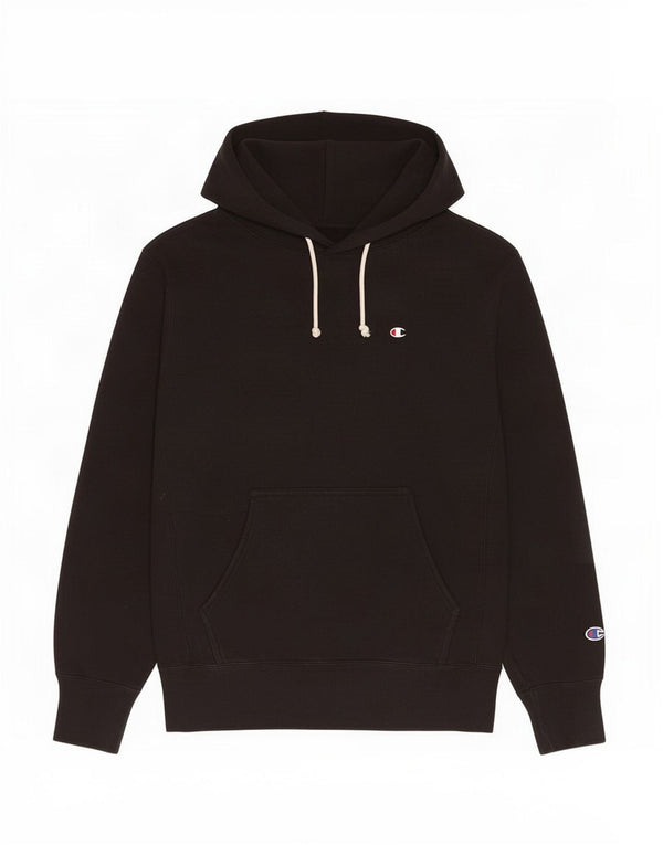 Champion Mens Reverse Weave Hoodie Jumper Large Black Cotton