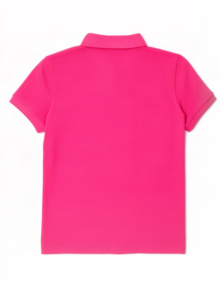 Lacoste Womens Polo Shirt EU 38 Medium Pink Cotton