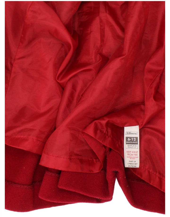 ST. BERNARD Baby Girls Overcoat 6-9 Months Burgundy Wool