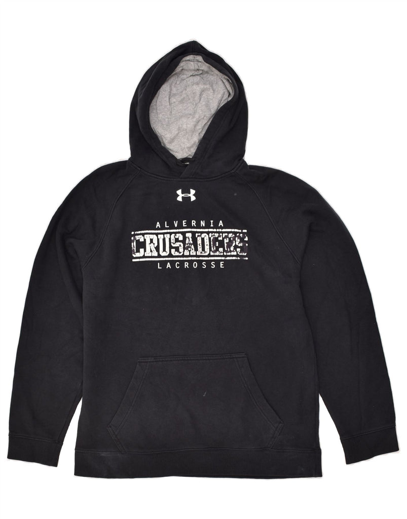 UNDER ARMOUR Mens Graphic Hoodie Jumper Medium Navy Blue | Vintage Under Armour | Thrift | Second-Hand Under Armour | Used Clothing | Messina Hembry 