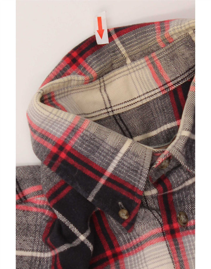 Rodrigo Mens Flannel Shirt XL Navy Blue Check Cotton