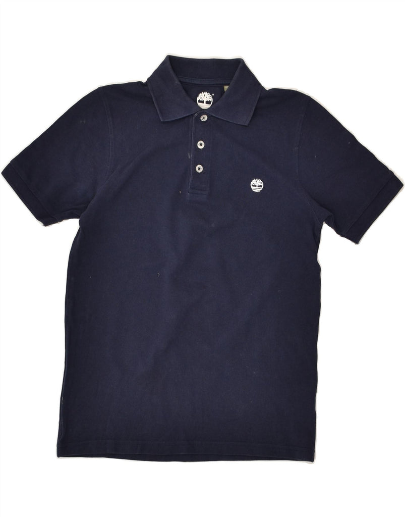 TIMBERLAND Boys Polo Shirt 11-12 Years XS  Navy Blue Cotton | Vintage Timberland | Thrift | Second-Hand Timberland | Used Clothing | Messina Hembry 