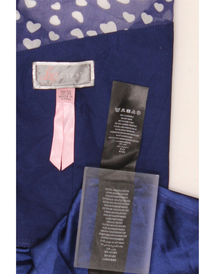 Lipsy Womens Abstract Pattern A-Line Dress UK 12 Medium  Blue Polyester