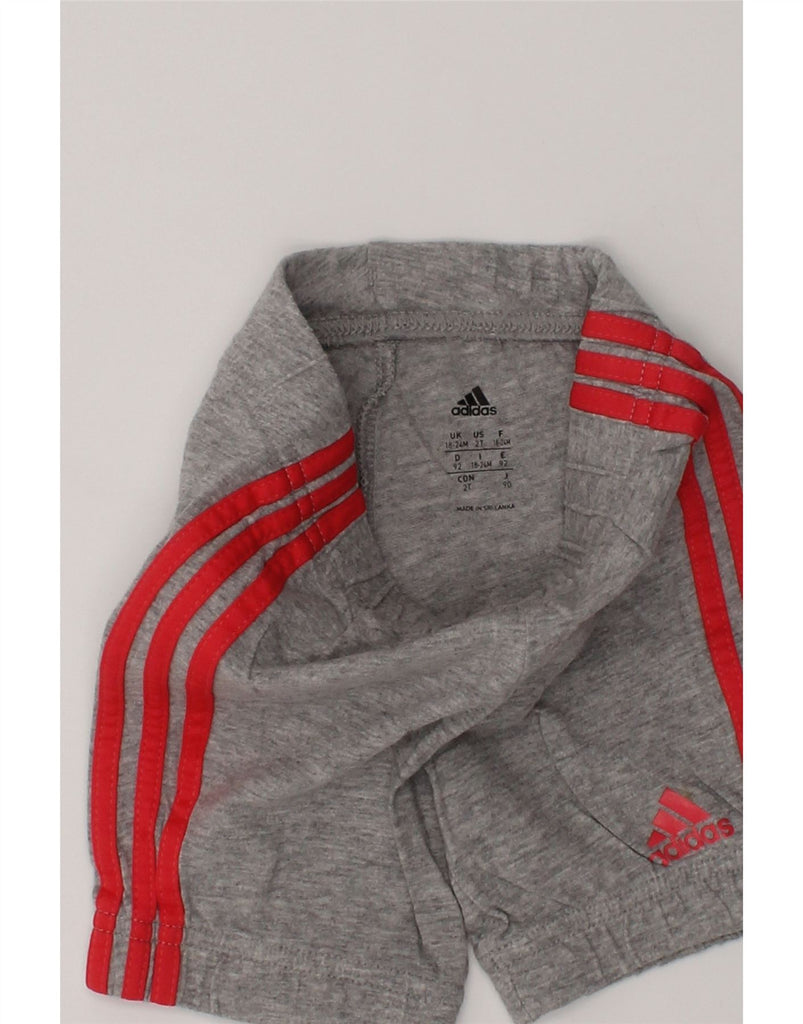 ADIDAS Baby Girls Sport Shorts 18-24 Months Grey Cotton | Vintage Adidas | Thrift | Second-Hand Adidas | Used Clothing | Messina Hembry 