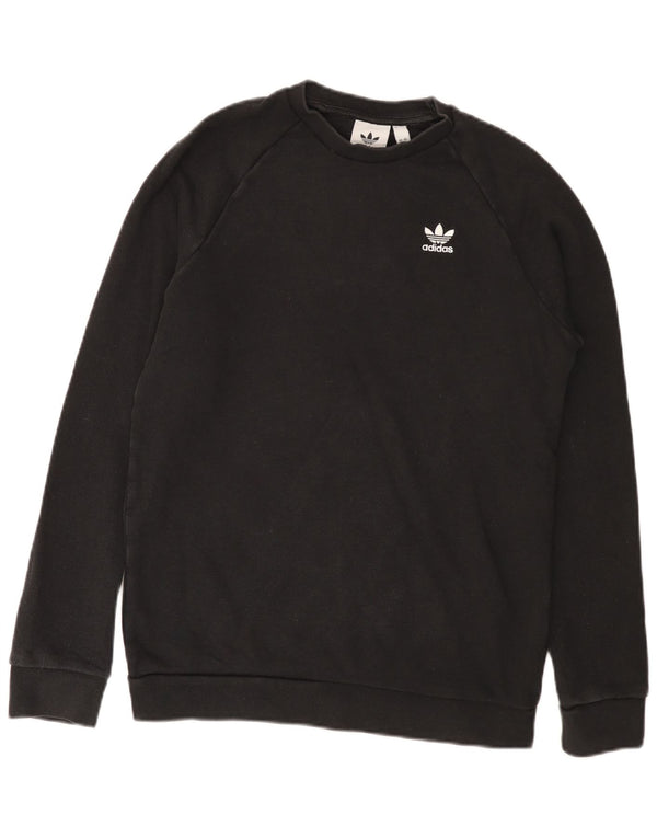 Adidas Mens Sweatshirt Jumper Small Black Cotton